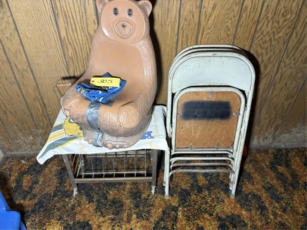 Folding Chairs, Bear Chair etc