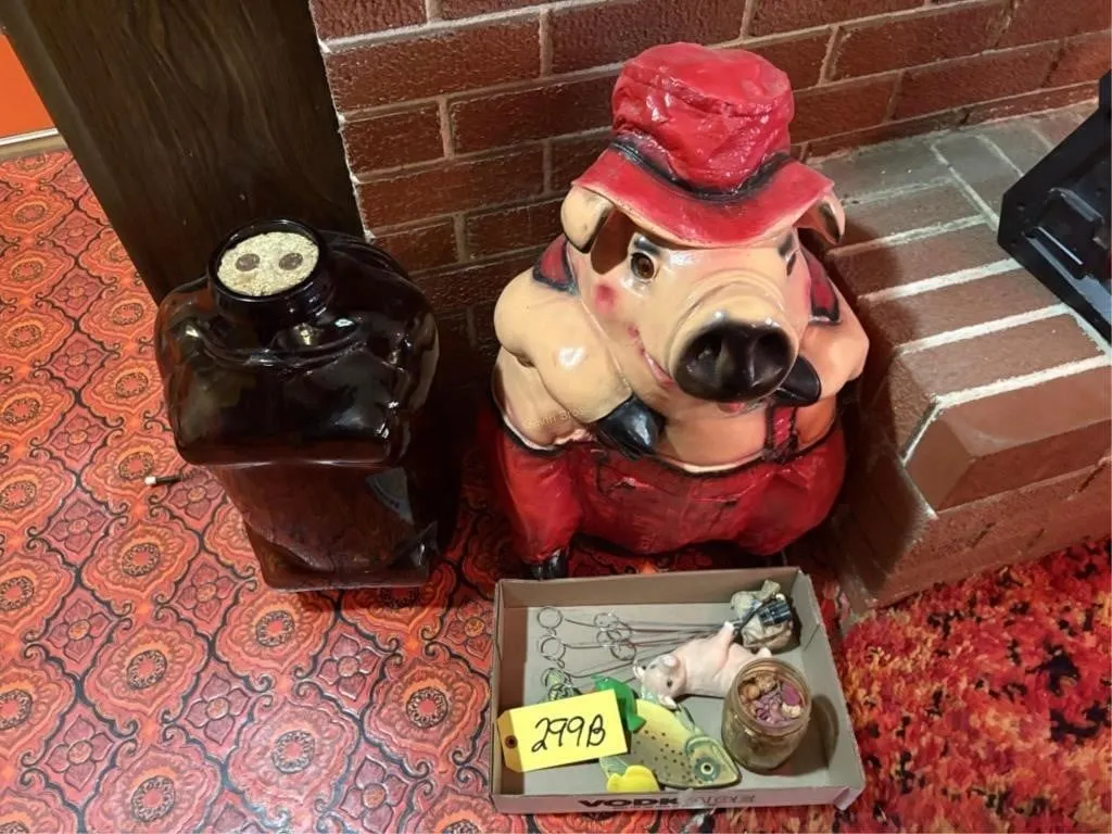 Ceramic Pig & other