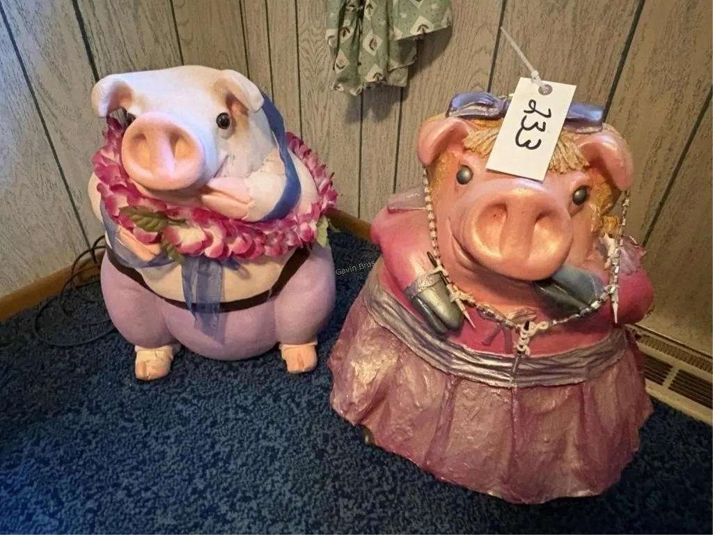 Large Ceramic Pigs