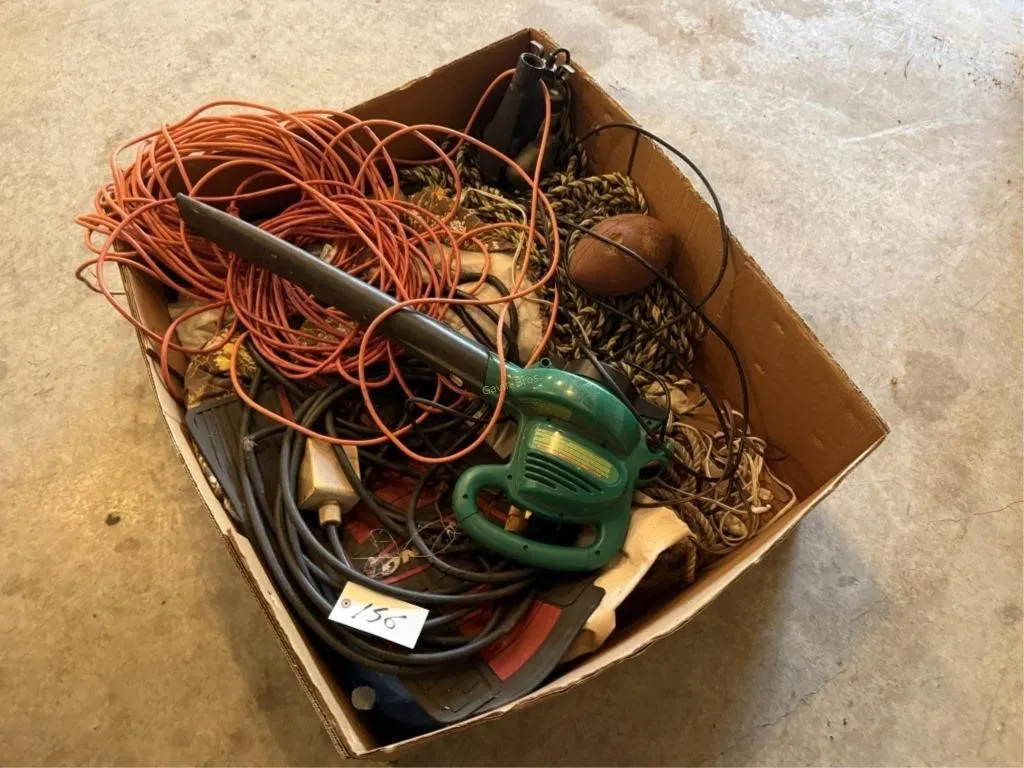Rope, Leaf Blower, Extension cords etc