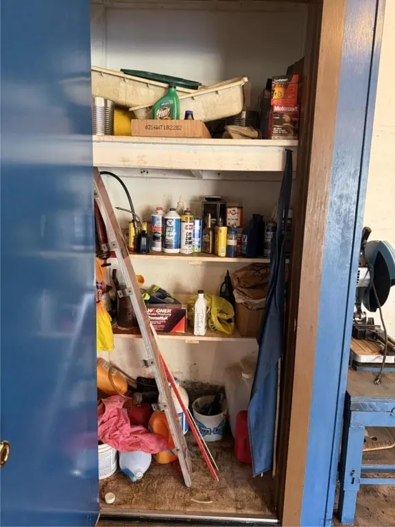 Contents of Closet. Oil Supplies