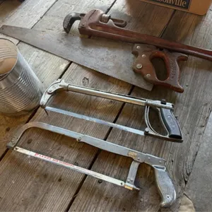 Padlocks, Saws, Pipe Wrench.