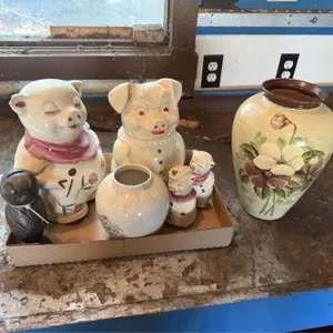 Pig Cookie Jars, S&P, Vases