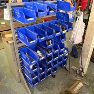 Organizer Bin Stand w/misc tooling/supplies