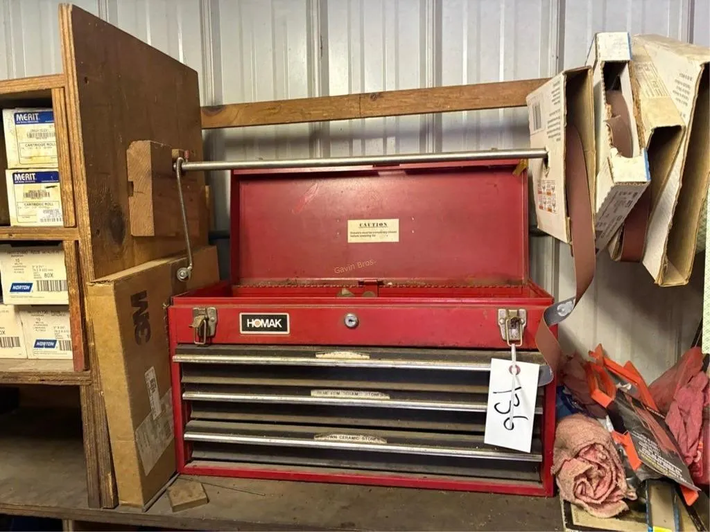 Homak Toolbox & contents surrounding