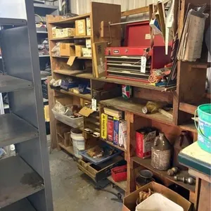 Contents of Wood Shelving - misc items