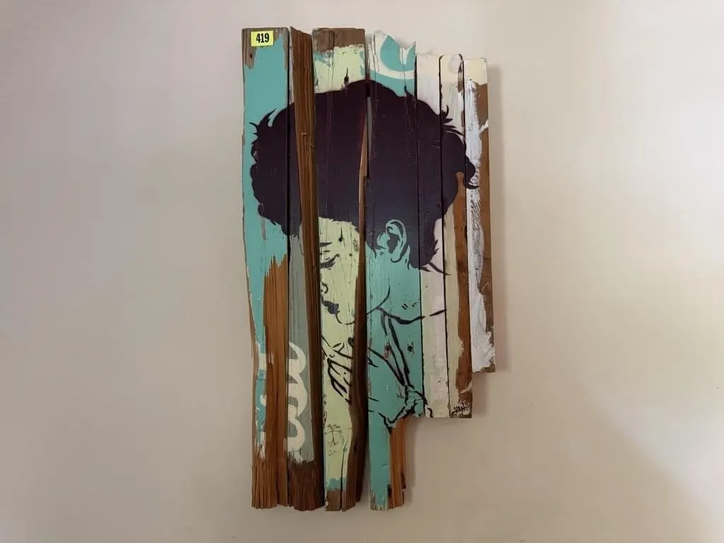 Rustic portrait art piece