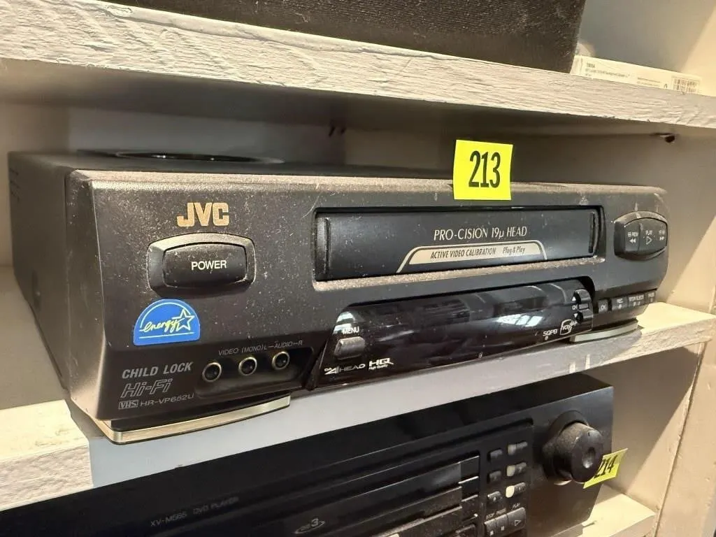 JVC video cassette recorder/ VHS player, remote