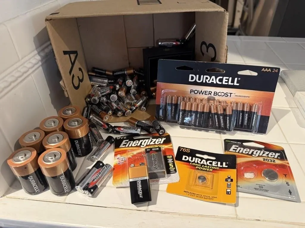 Assorted batteries