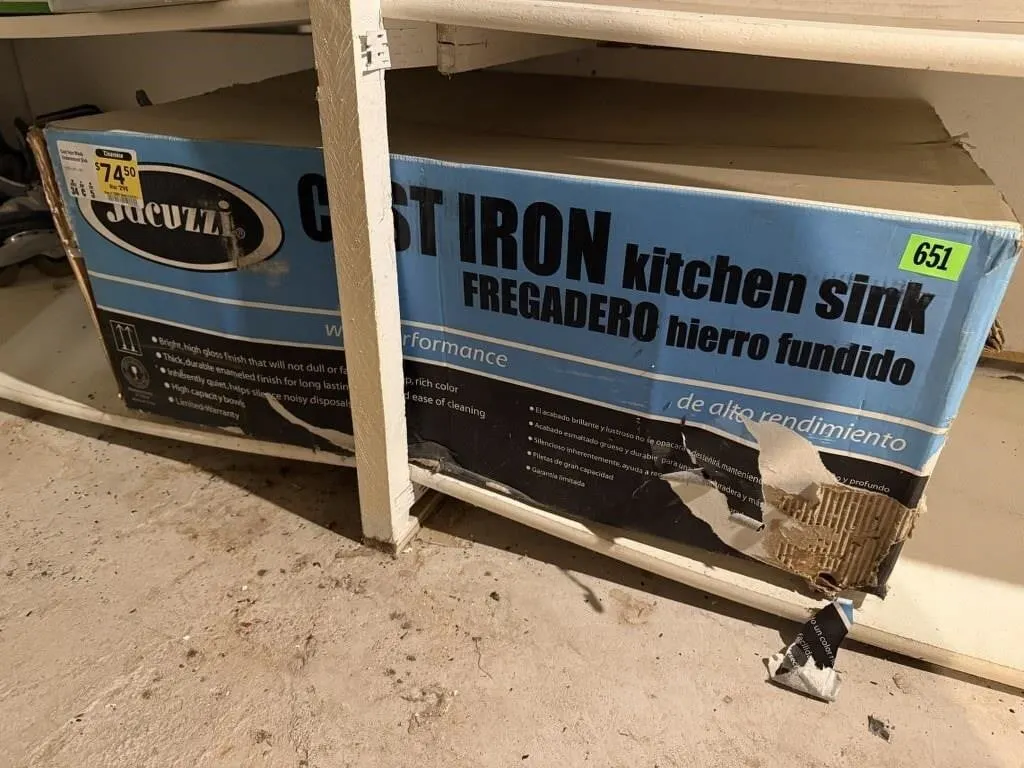 Cast iron kitchen sink