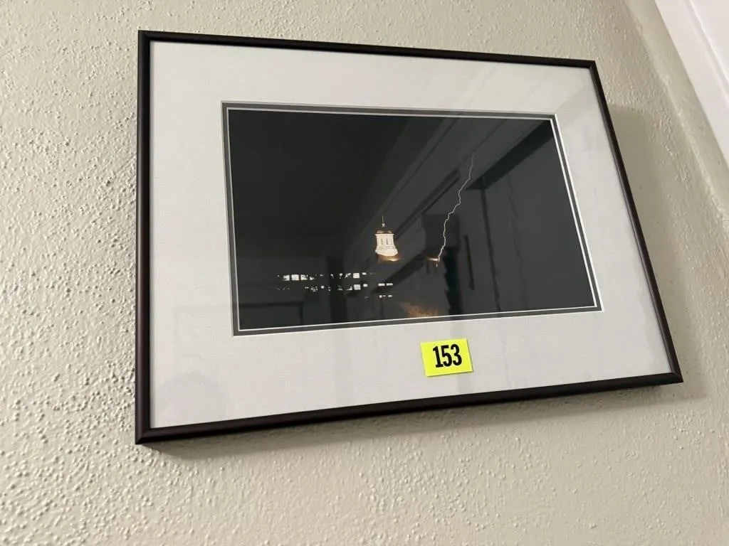 State Capitol ligtning strike artwork