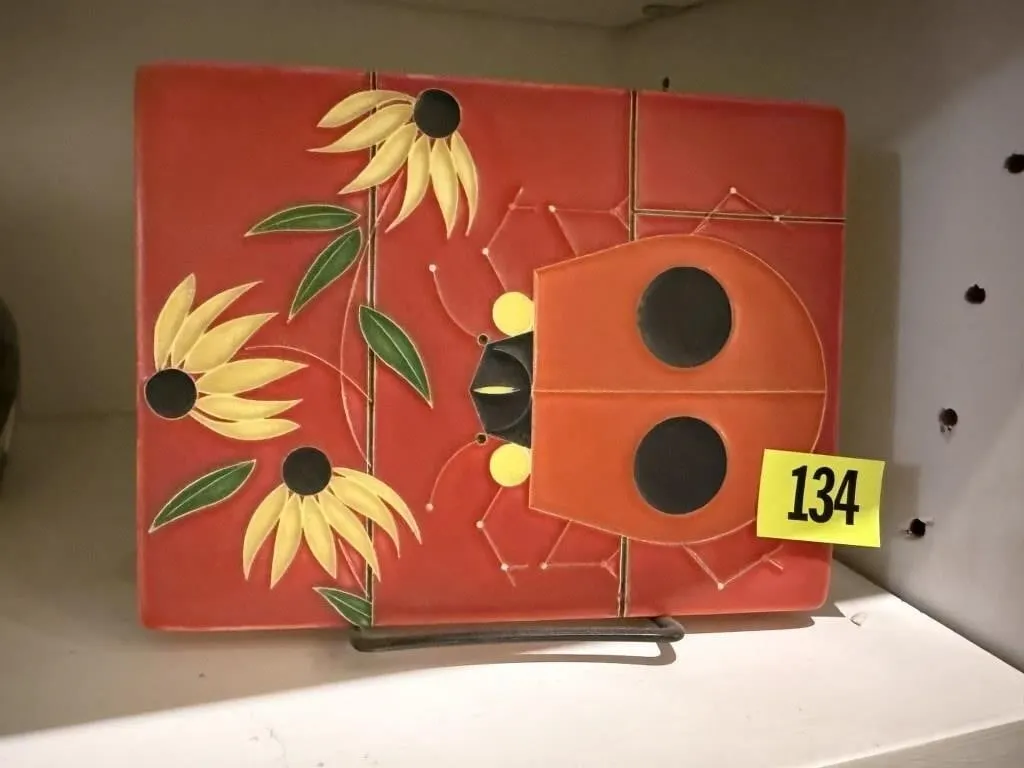 Motawi Tileworks ladybug art tile