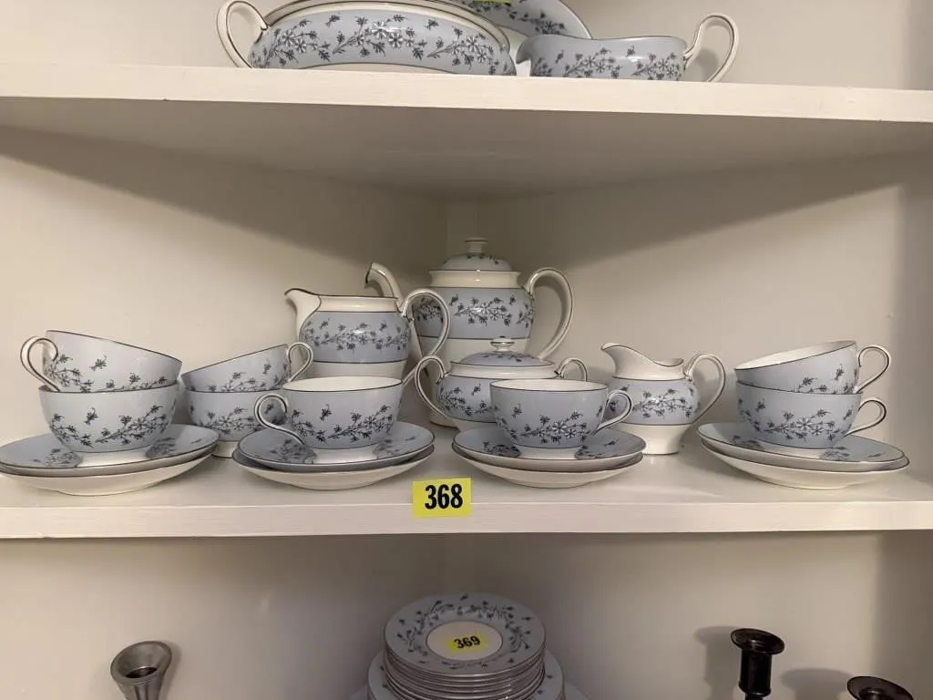 Grey Mist Minton bone china coffee pot, creamer,