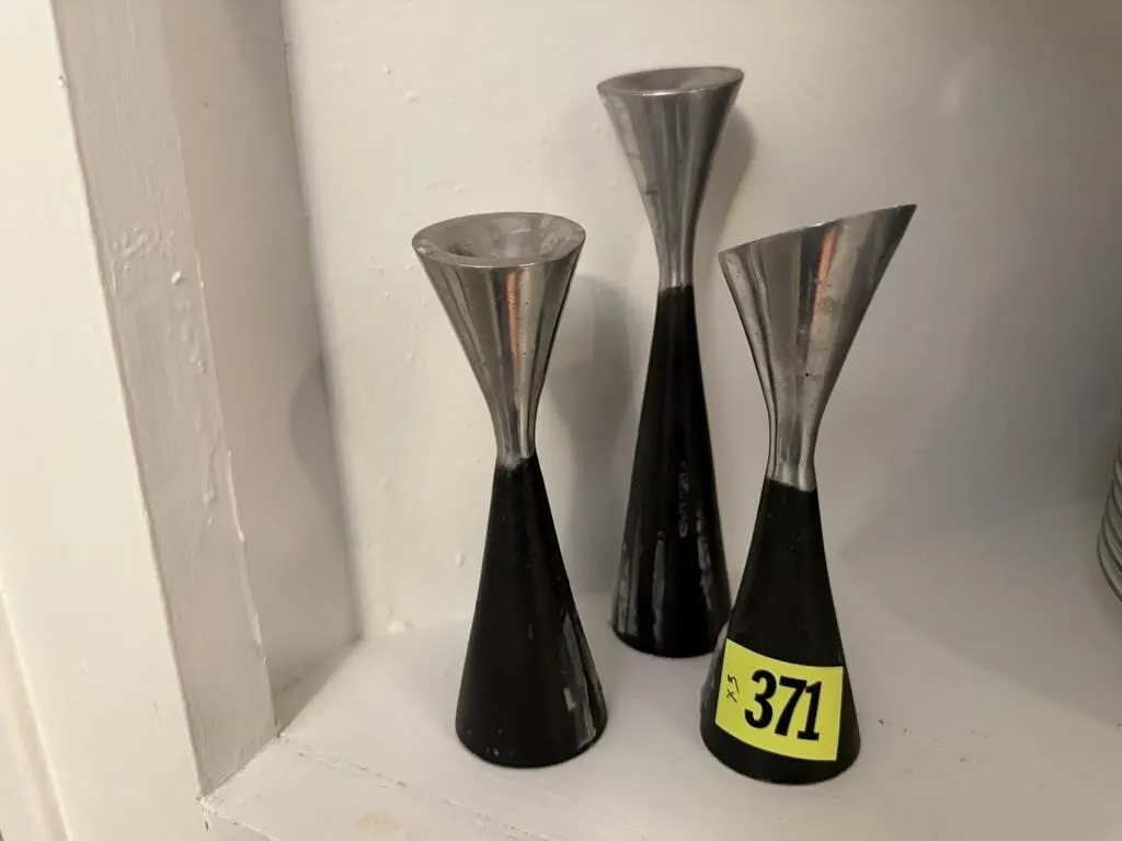 Set of Danish candlesticks (3)
