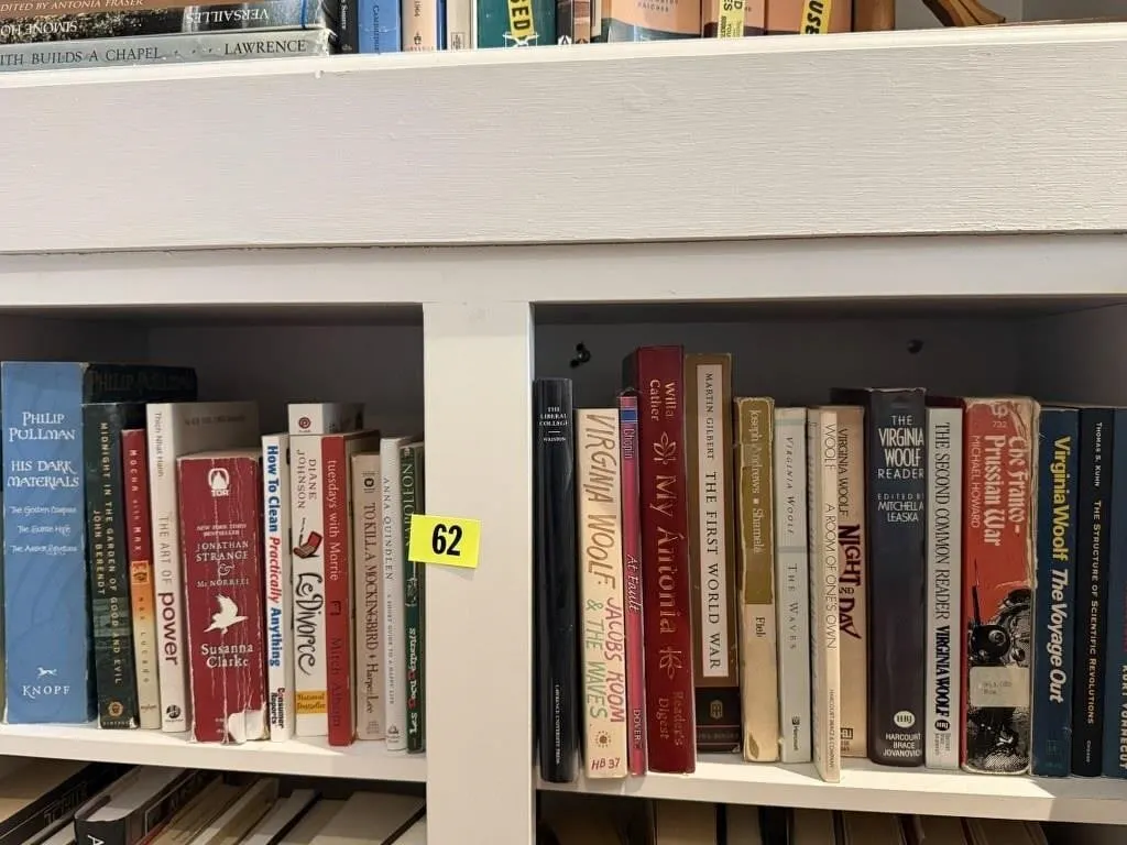 Shelf of books, Virginia Woolf