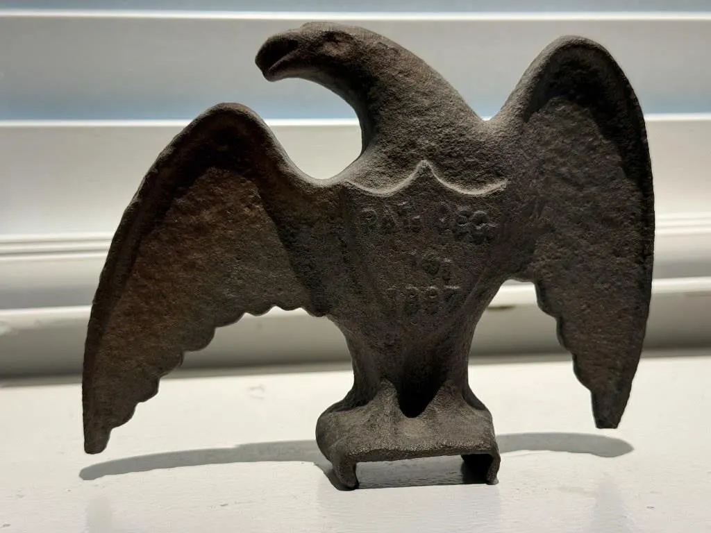 Antique cast iron eagle snow guard