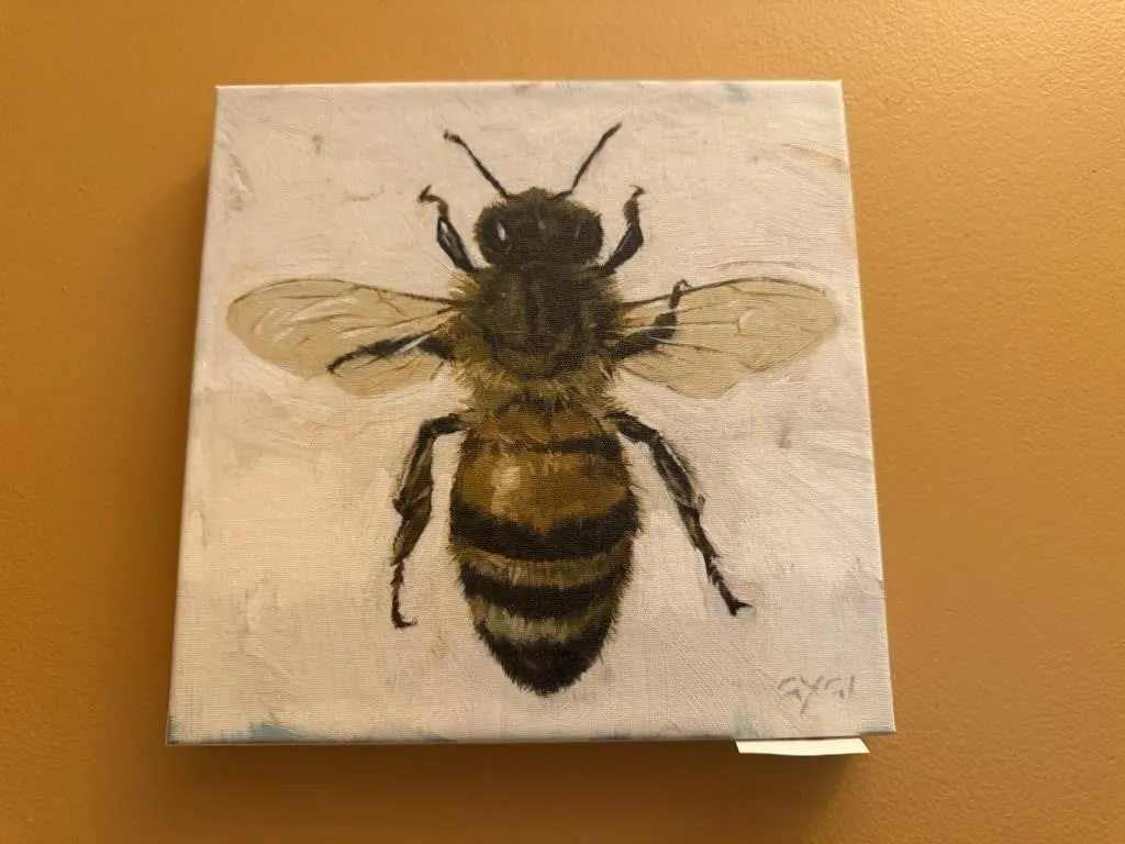 Bee canvas wall decor