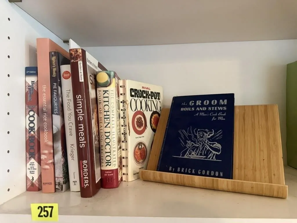 Cookbook collection, book stand