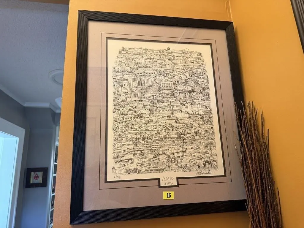 Ames, Iowa Community Creations matted & framed