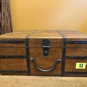 Wooden storage trunk