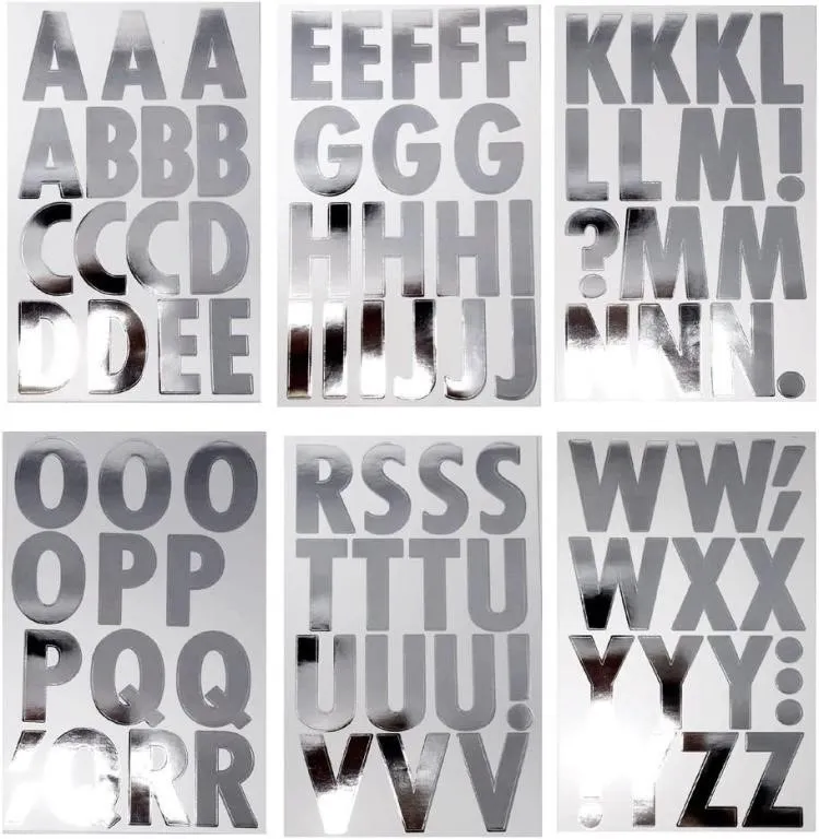Lot of 2 - Big Font Alphabet Letter Stickers