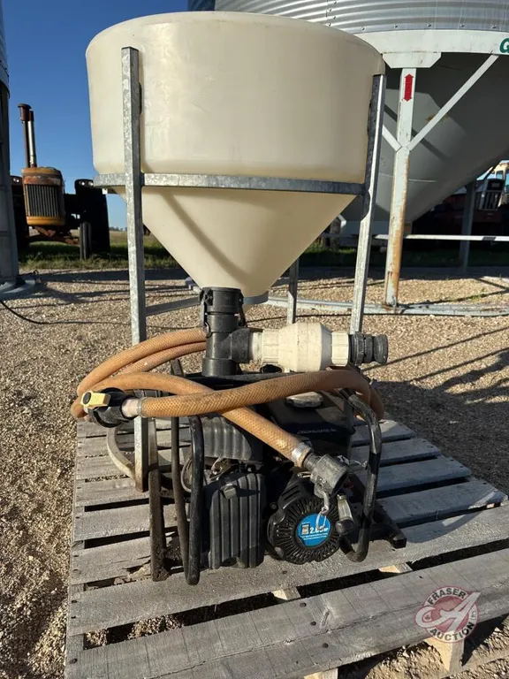 Poly chemical mix cone with Powerfist 2.66hp engine and 1.5” pump