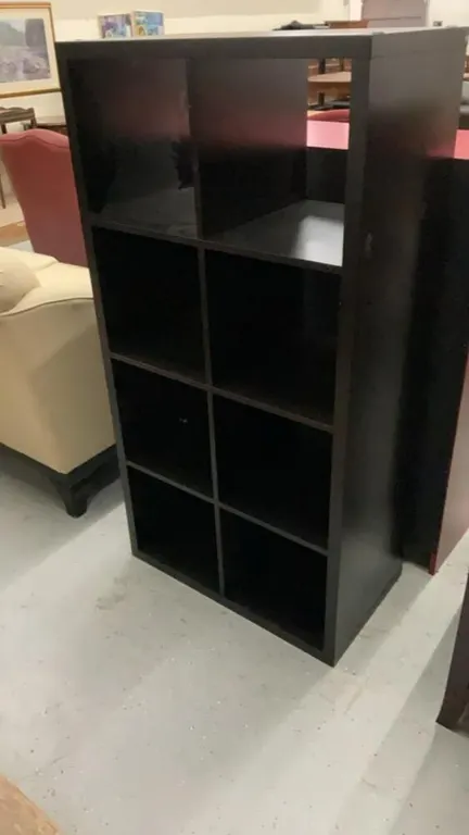 8-CUBBY BLACK SHELF
