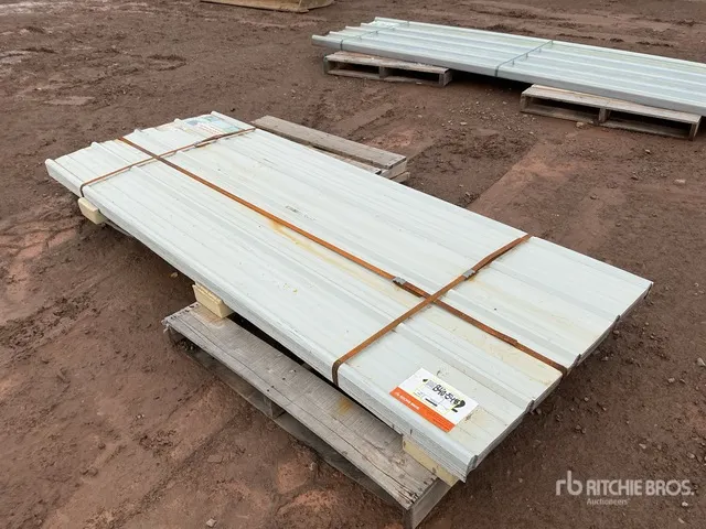 Quantity of (70) White Metal Roof Panels (Unused)
