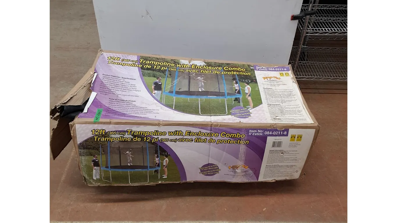 * 12' Trampoline w/ Enclosure, Pickup Only