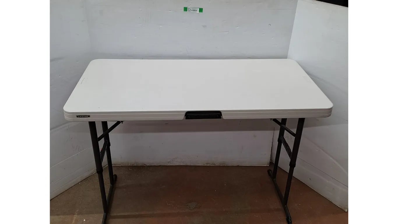 * Lifetime Folding Table w/ Height Adjustable Legs- 4x2", Pickup Only