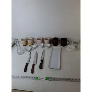 Kitchen Knives, Condiment Dishes, Coffee Mugs, Misc.