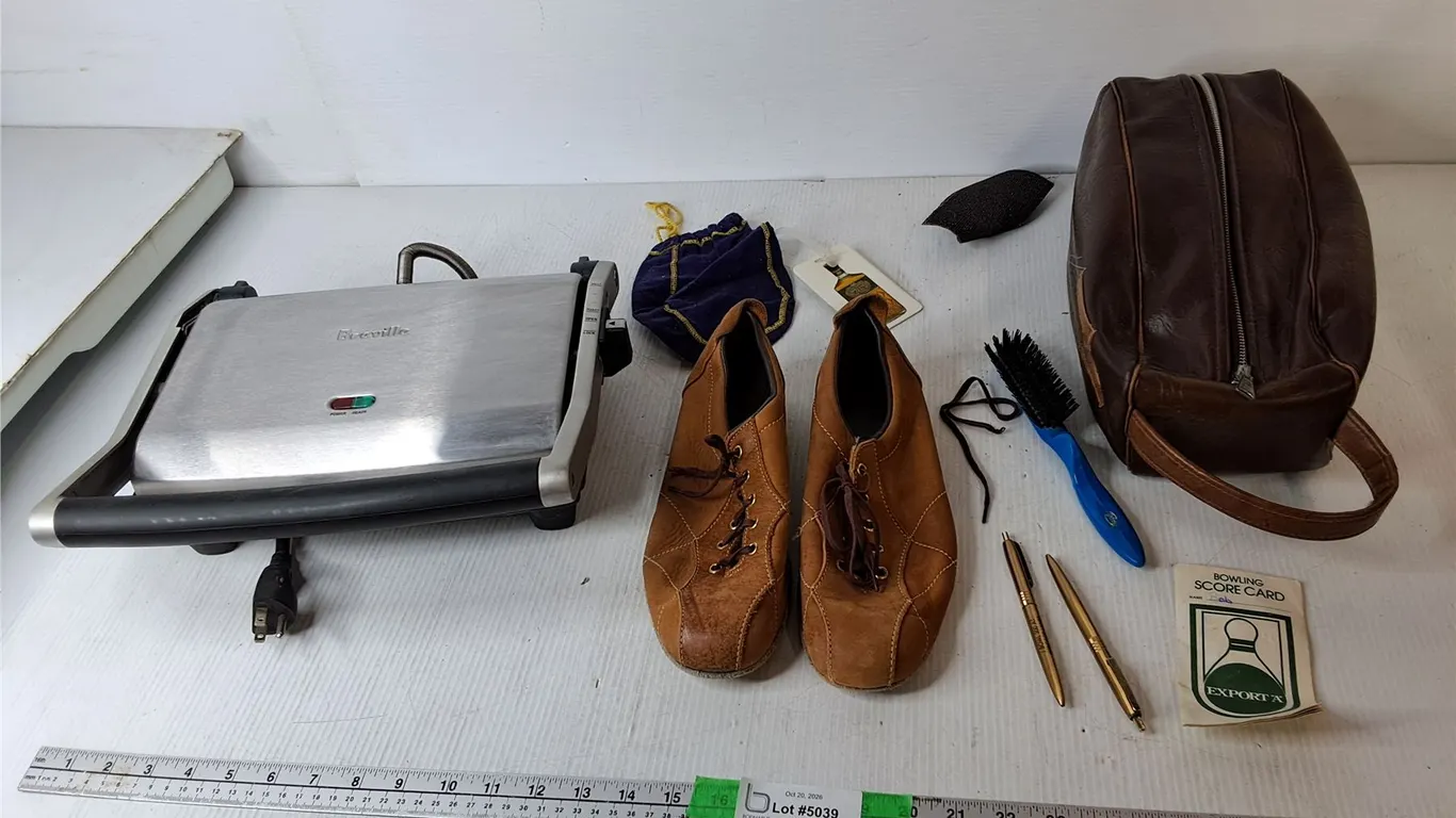Men's Bowling Shoes- Approx. 7.5/8, Breville Panini Press- Powers On, Pickup Pref'd