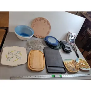 Decorative Plates, Cheese Grater, Pizza Stone, Misc., Pickup Preferred