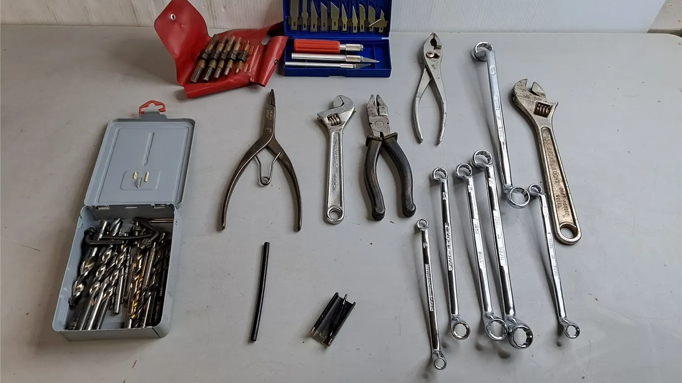 Wrenches, Pliers, Drill Bits, Misc.