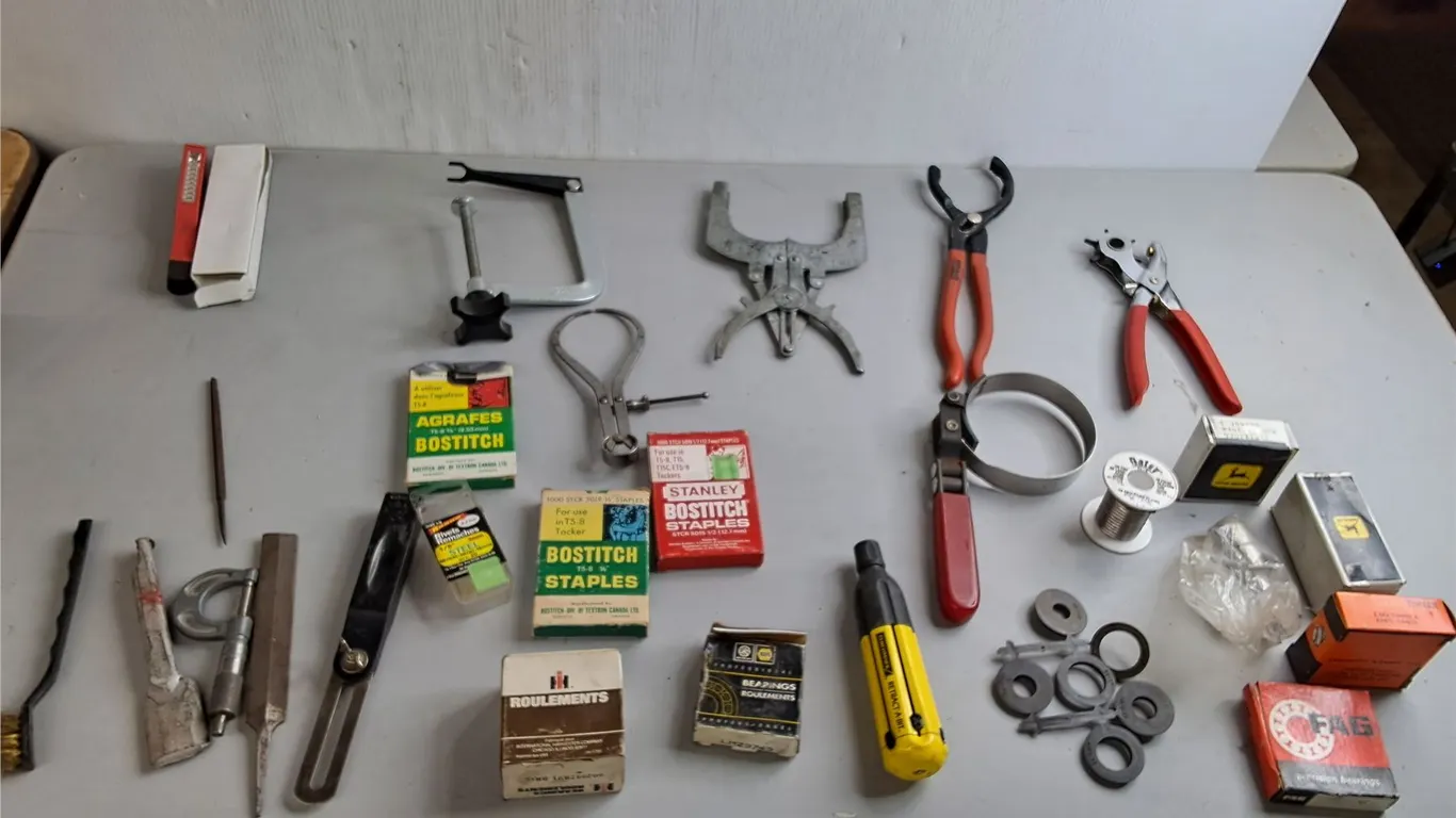Retract-a-Bit, Staples, Oil Filter Wrench, Misc.