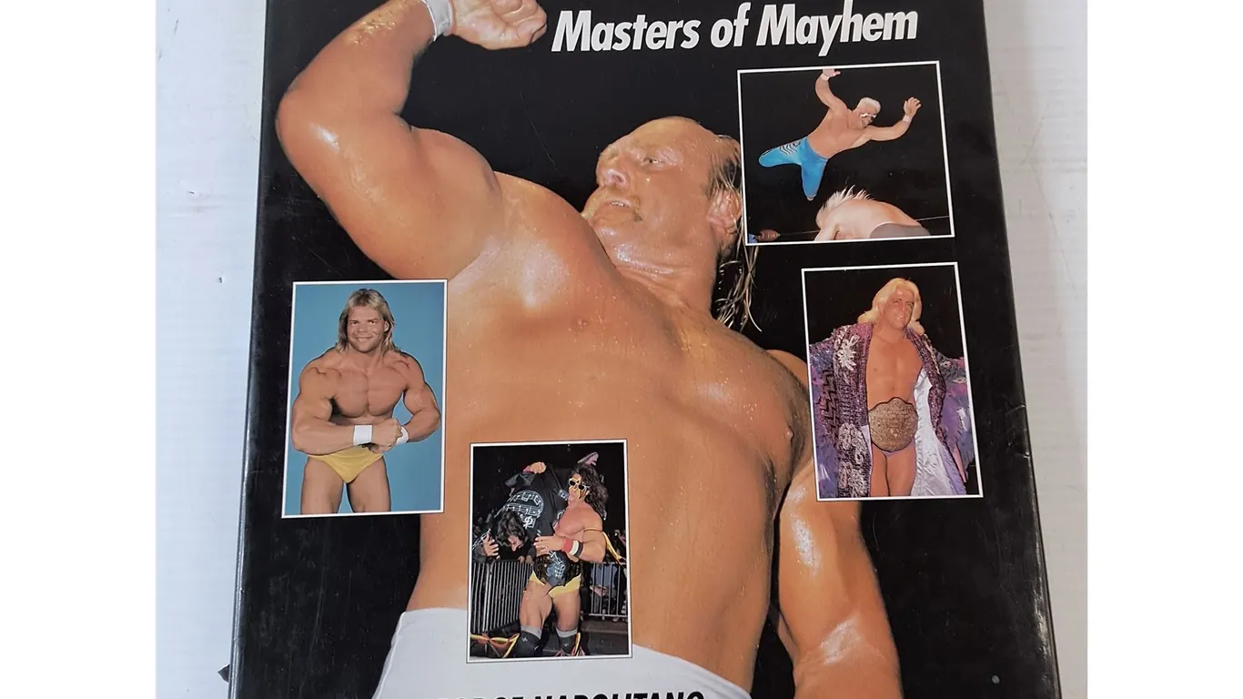 Championship Wrestling Masters of Mayhem Book with Torn Jacket Cover