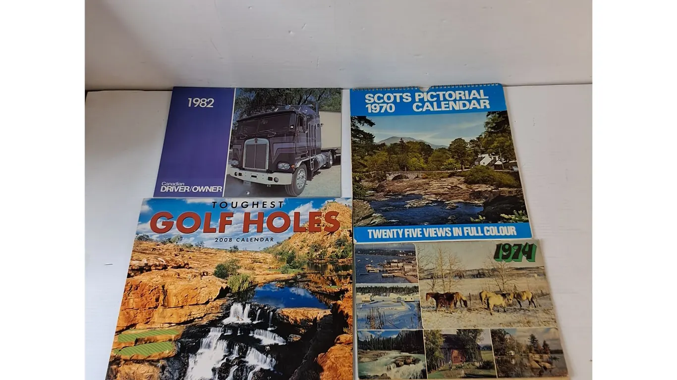 (4) Calenders, 2008, 1970, 1972, 1982