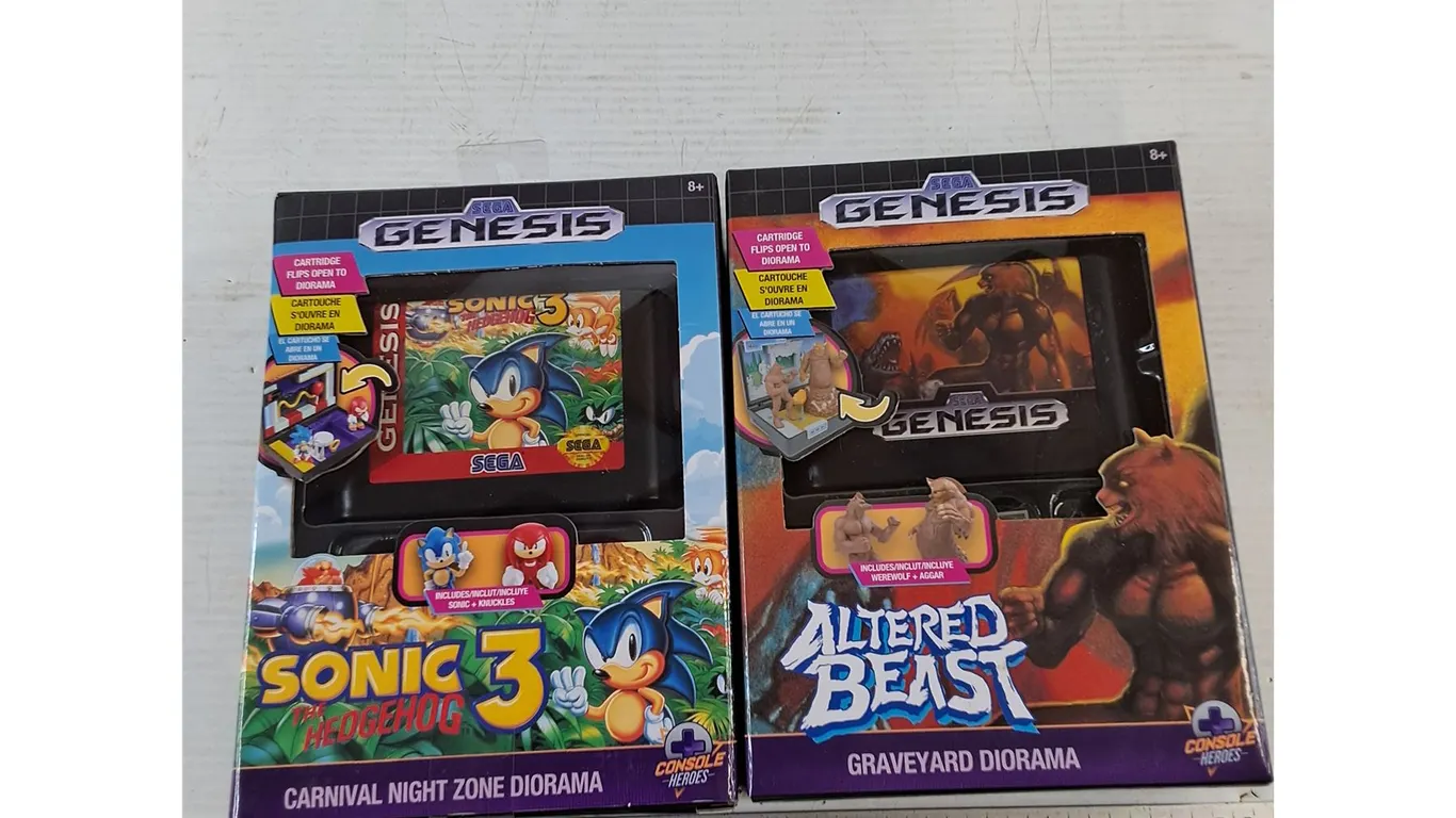Sega Genesis Sonic 3 and Altered Beast Diorama Sets Sealed