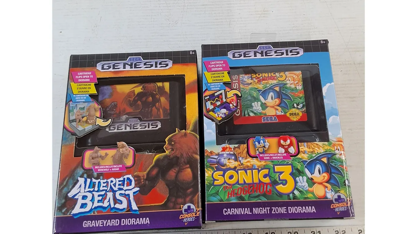 Sega Genesis Sonic 3 and Altered Beast Diorama Sets Sealed