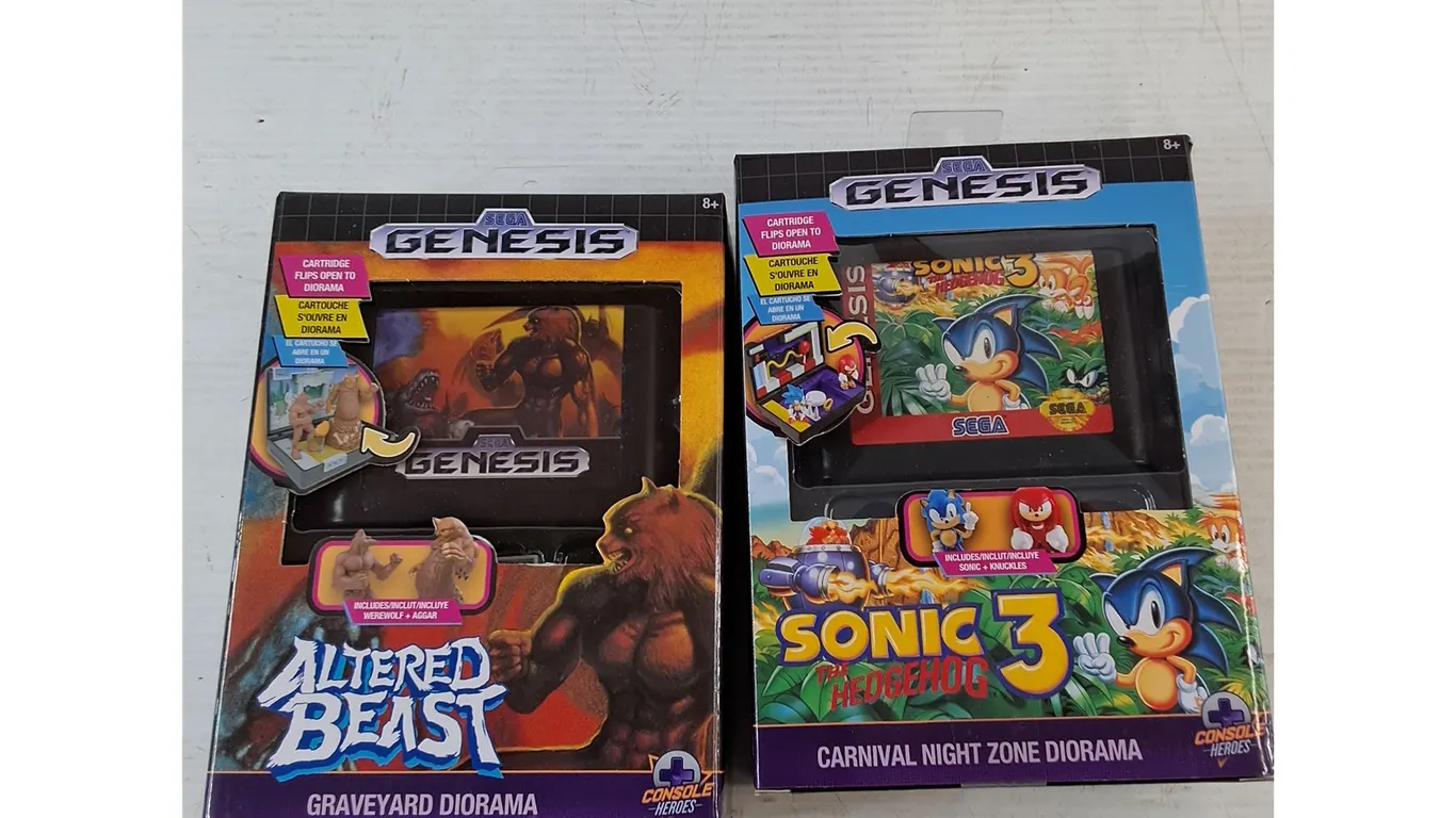 Sega Genesis Sonic 3 and Altered Beast Diorama Sets Sealed
