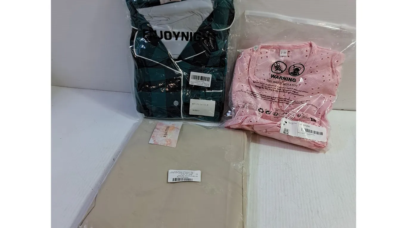 PJs (Sz. M), Girls Dress (3-4 Years), Womens Dress Pants (Sz. XL) - PJs Sealed