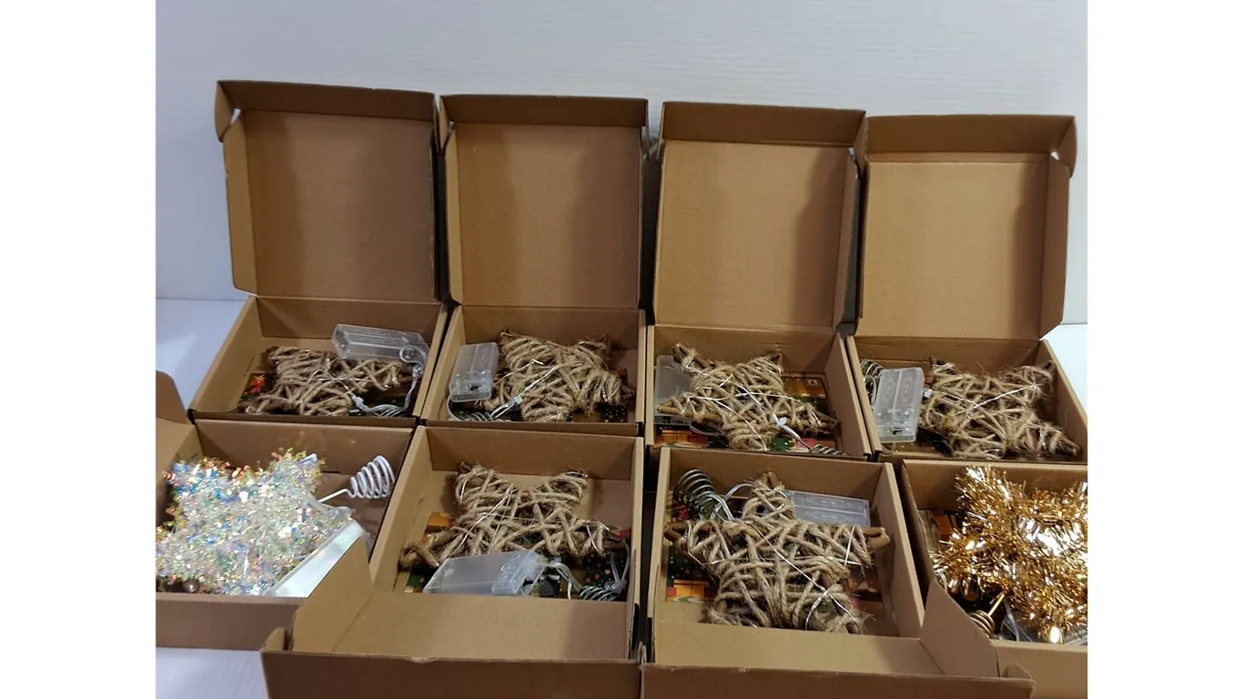 Assorted Battery Powered Christmas Tree Toppers - 6"