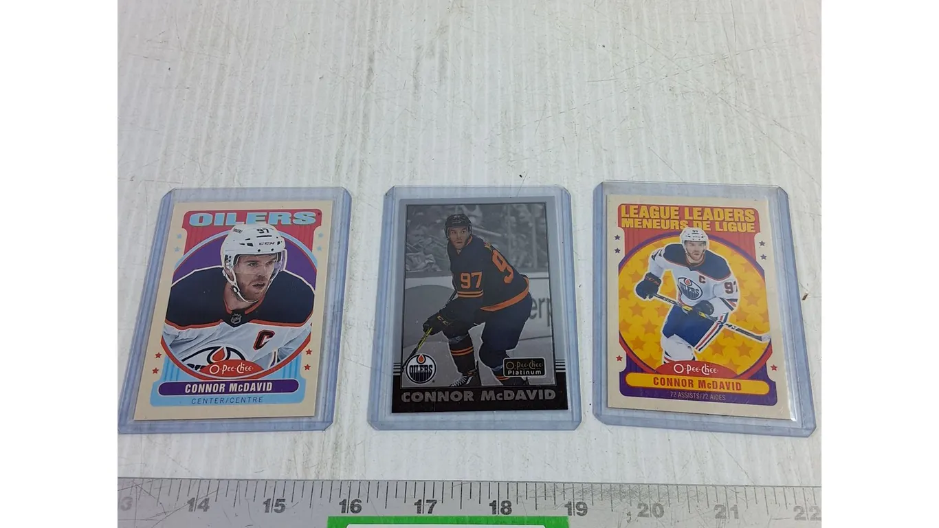 Connor McDavid Hockey Cards (3) - Cannot Authenticate