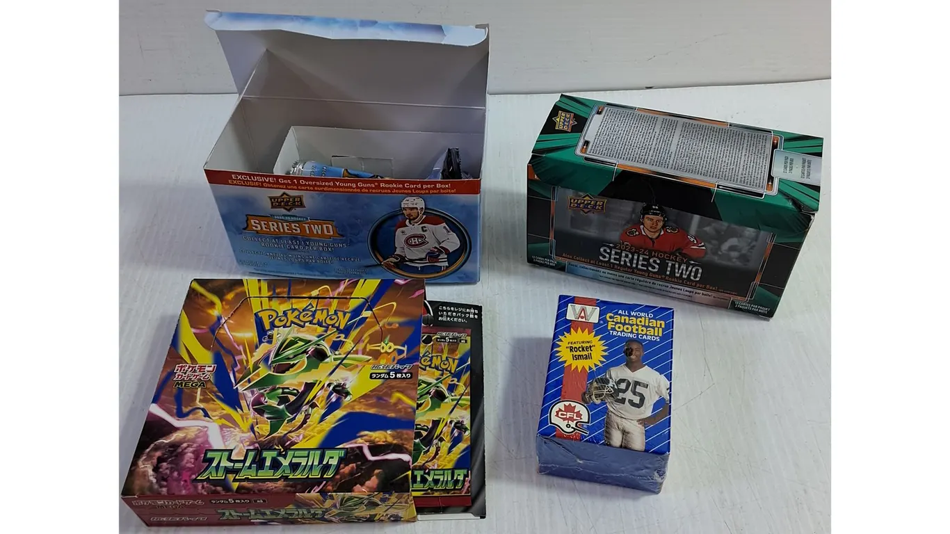 Hockey Cards, Football Cards, Empty Card Boxes - Cannot Authenticate