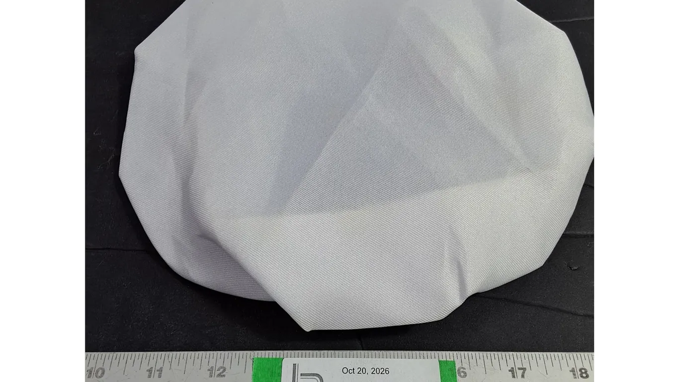 (1) White Pleated Cloth Chef's Hat-Mannequin Not Included