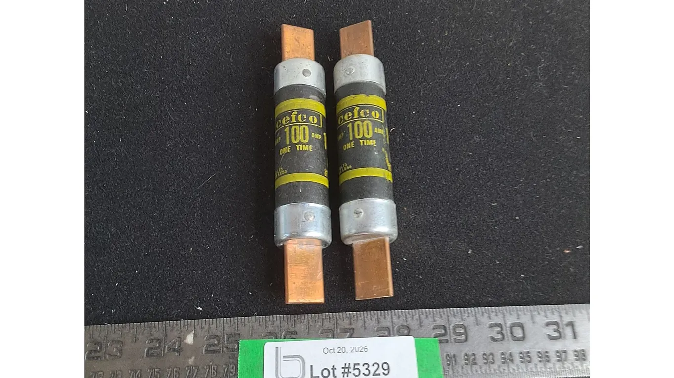 (2) Cefco 100 Amp 250v '1 Time' Fuses