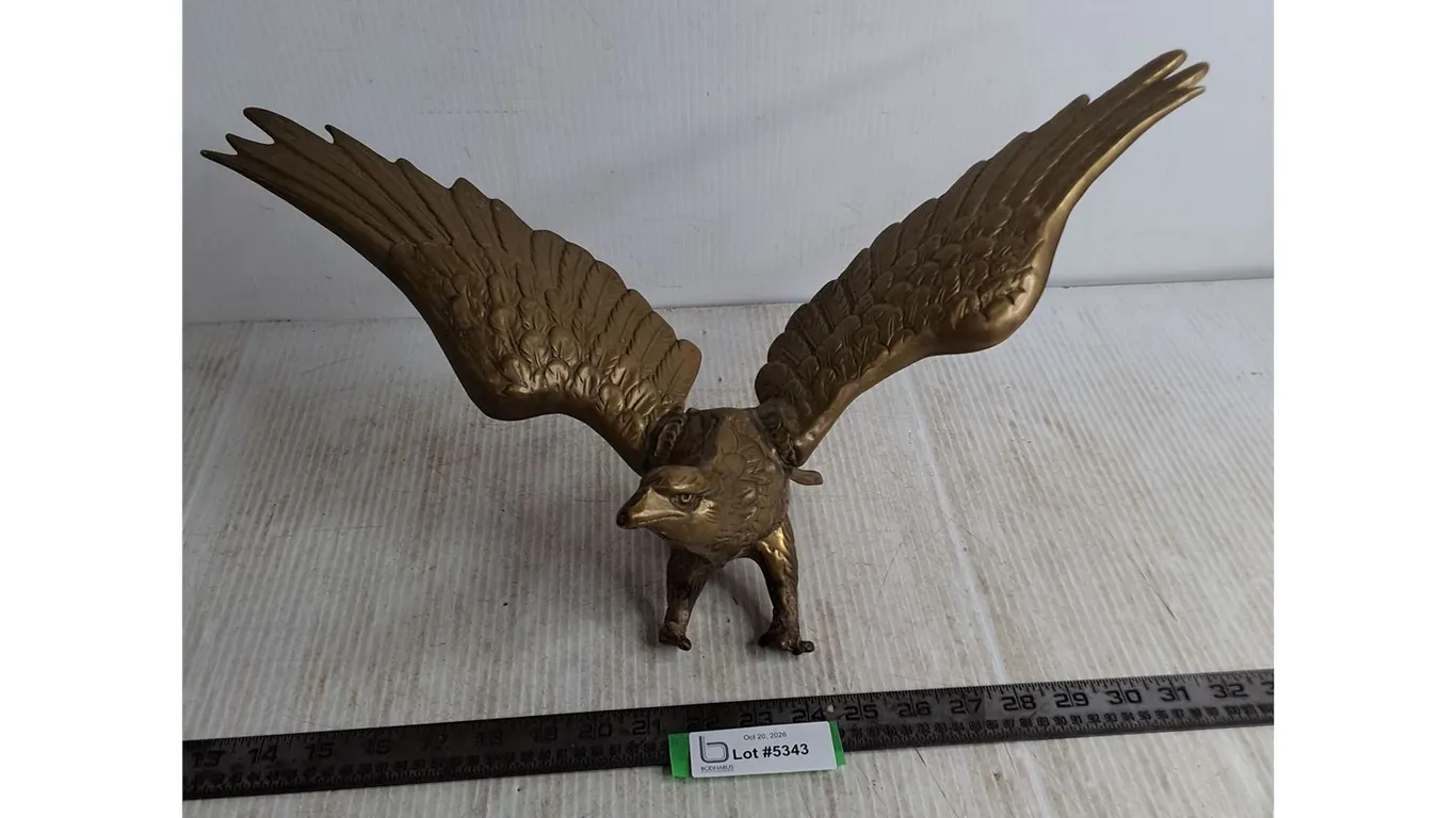 Brass Eagle Ornament - 20" Wingspan - Missing Base