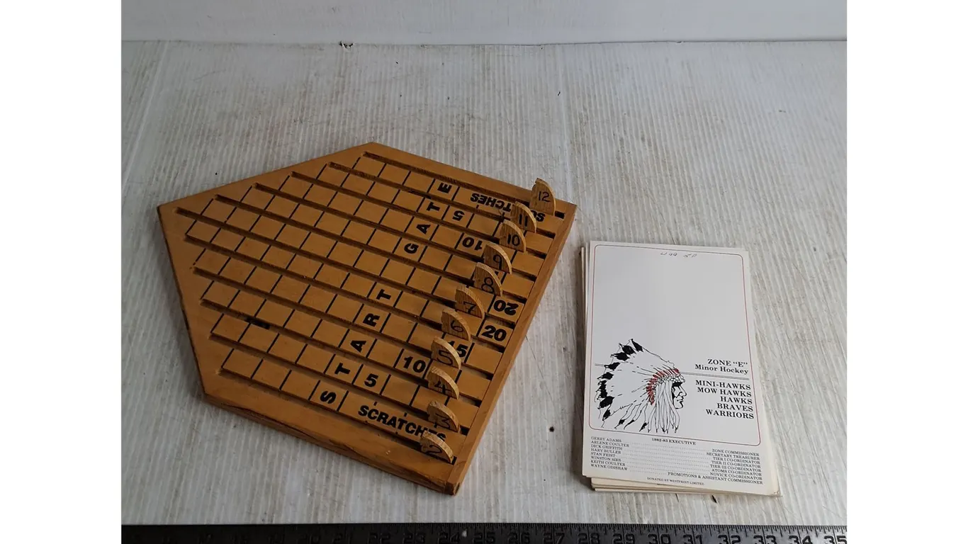 Wooden Horse Race Game, Minor Hockey Notepad