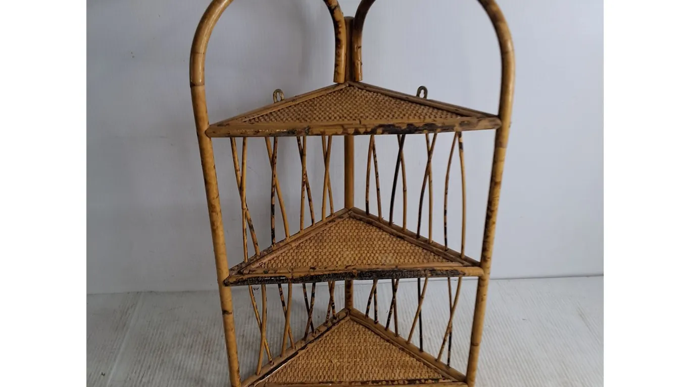 Wicker Corner Shelf - 22" x 13", Pickup Preferred