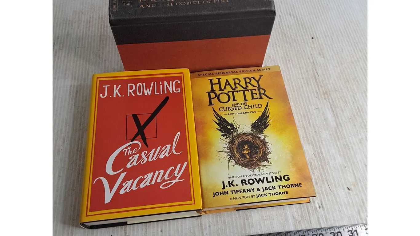 (3) J.K. Rowling Hard Cover Books